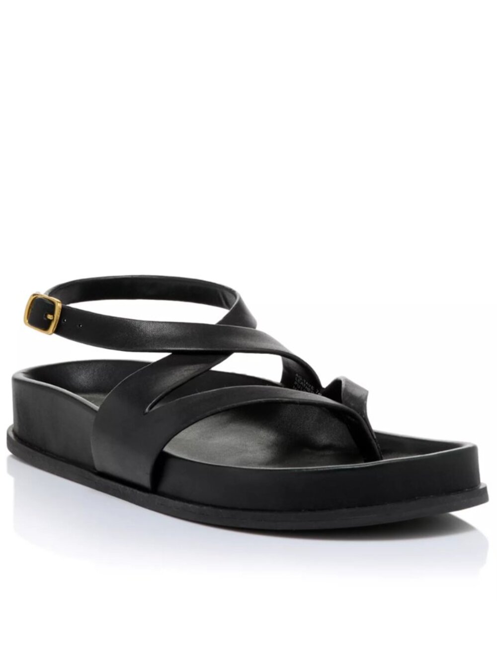 AQUA Taye Leather Ankle Strap Sandals Black Size 6.5 NWT